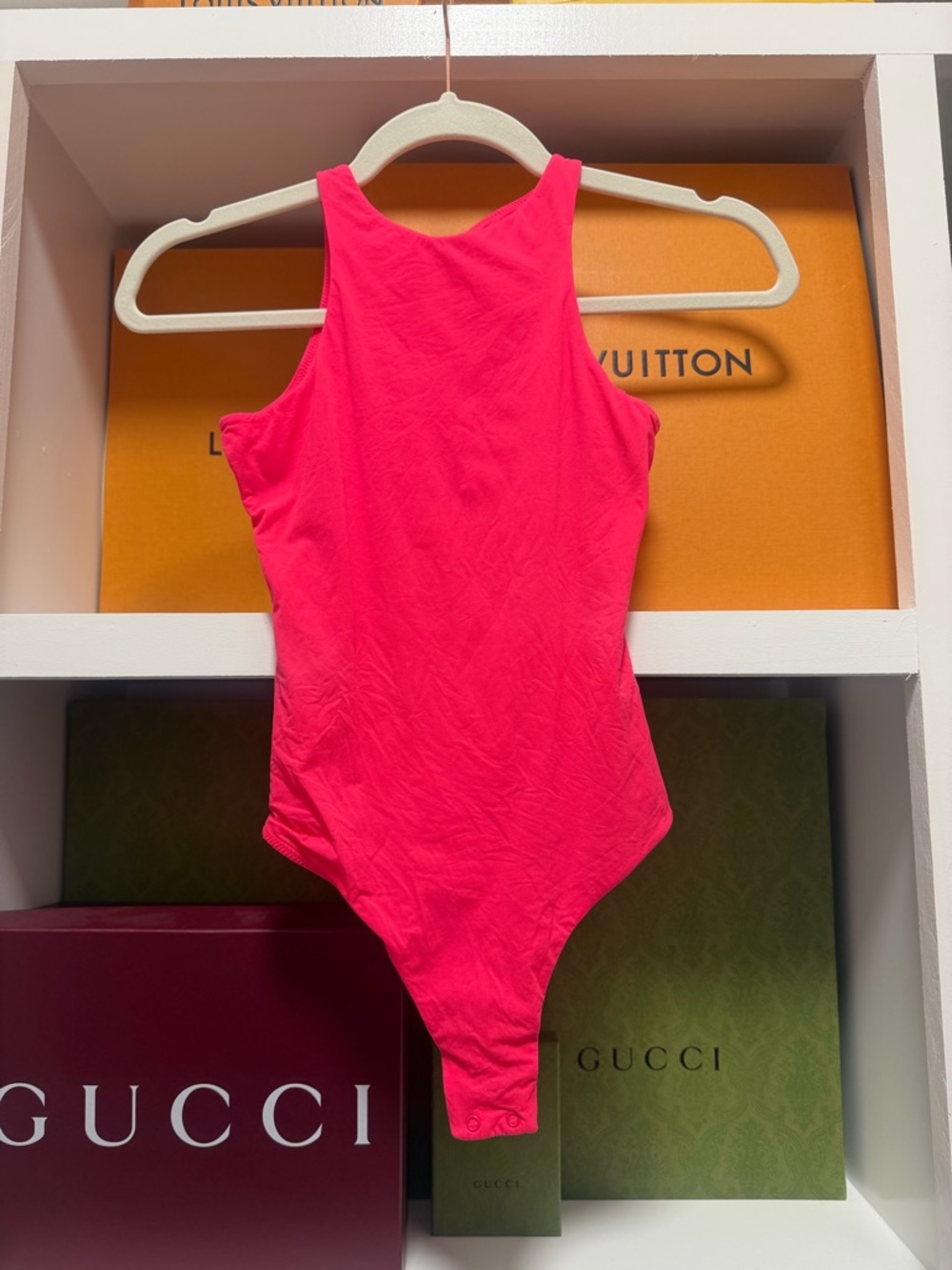 SKIMS Hot Pink Sleeveless Bodysuit